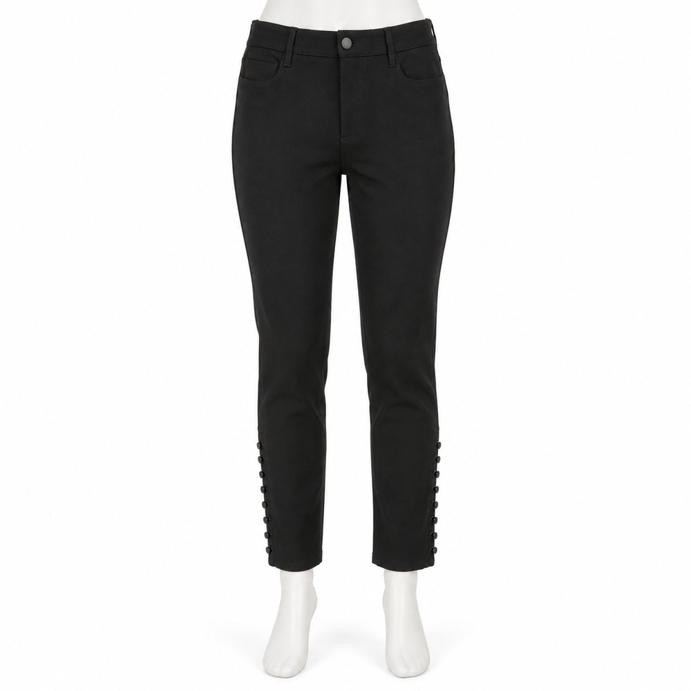 Paige Black Stretch Pants Women's 29 Lace Up Ankle